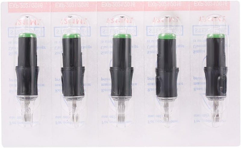 woobles Tattoo Cartridge Needles, 10 Pcs Tattoo Cartridge Semi Permanent Makeup Disposable Needles RL/RM/M1/RS for Makeup Tattoo Machine(13M1) - Image 1